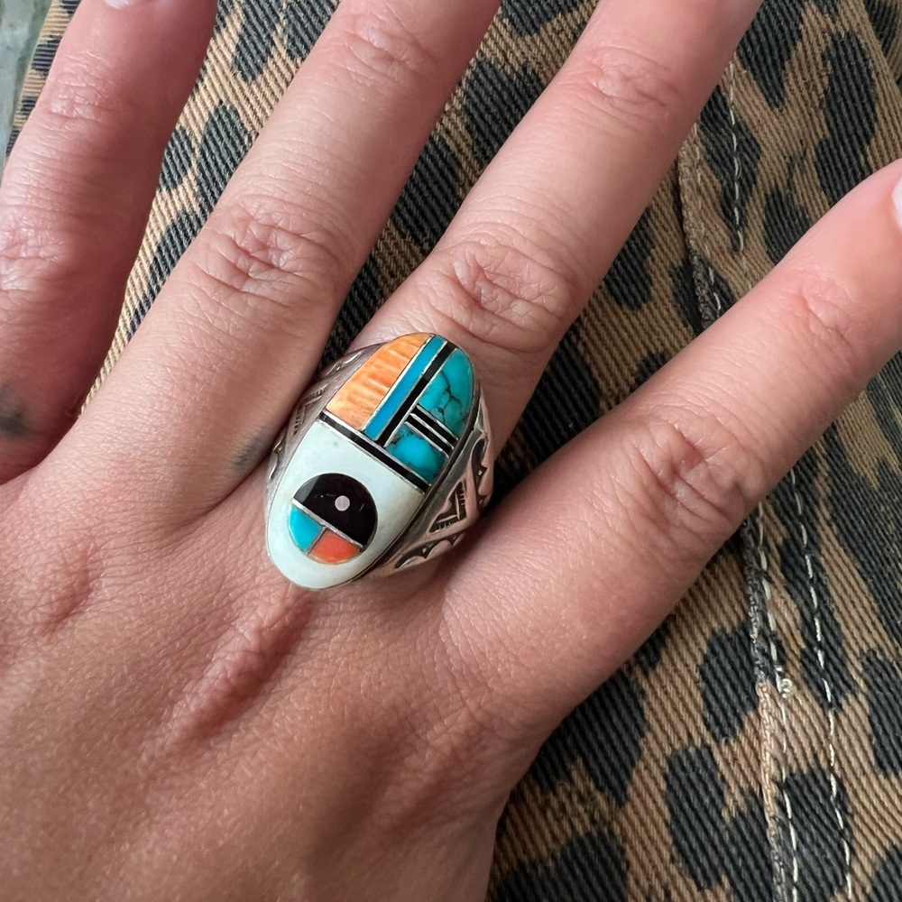 Turquoise Ring size 10 signed BL